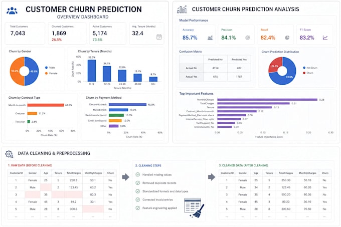 do data analysis, cleaning and visualization using python or excel