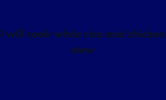 cook white rice and stew