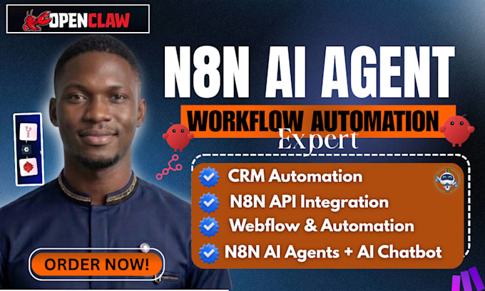 Do n8n workflow chatbot, n8n ai agent, n8n automation, openclaw ai gent ...