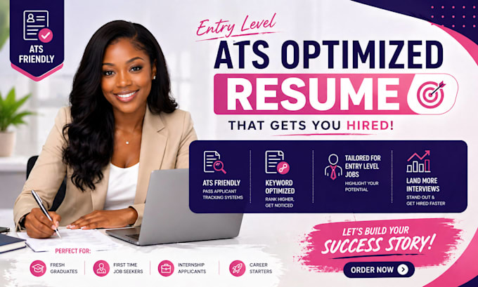 write an ats optimized entry level resume that gets interviews