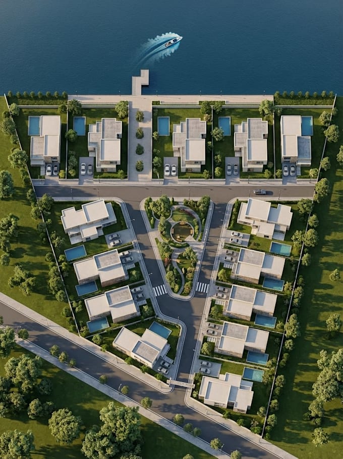 design a professional 3d site plan and master plan layout