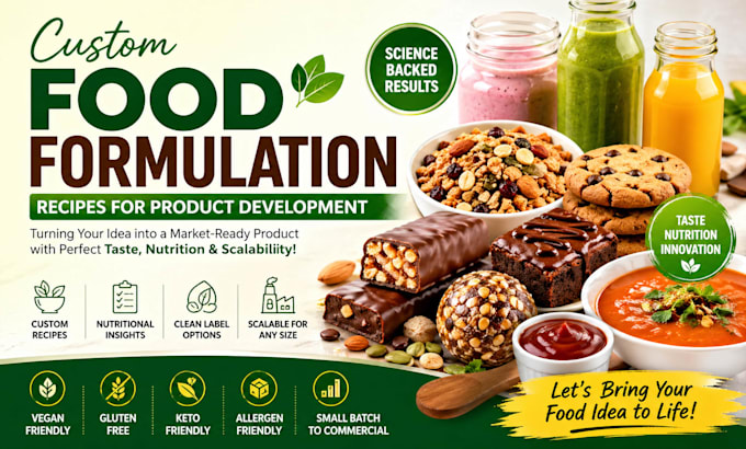 create custom food formulation recipes for product development