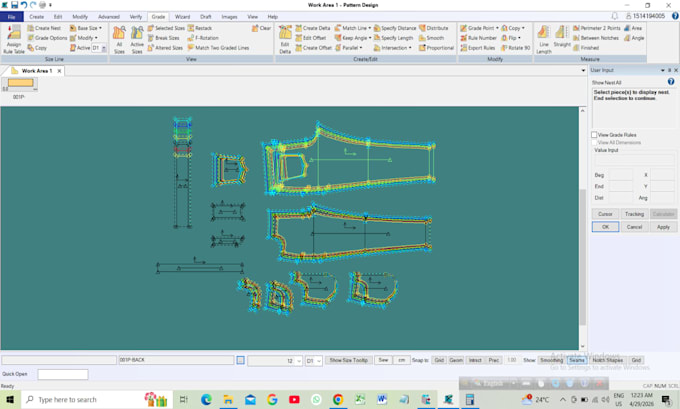 create professional pants pattern and grading in gerber
