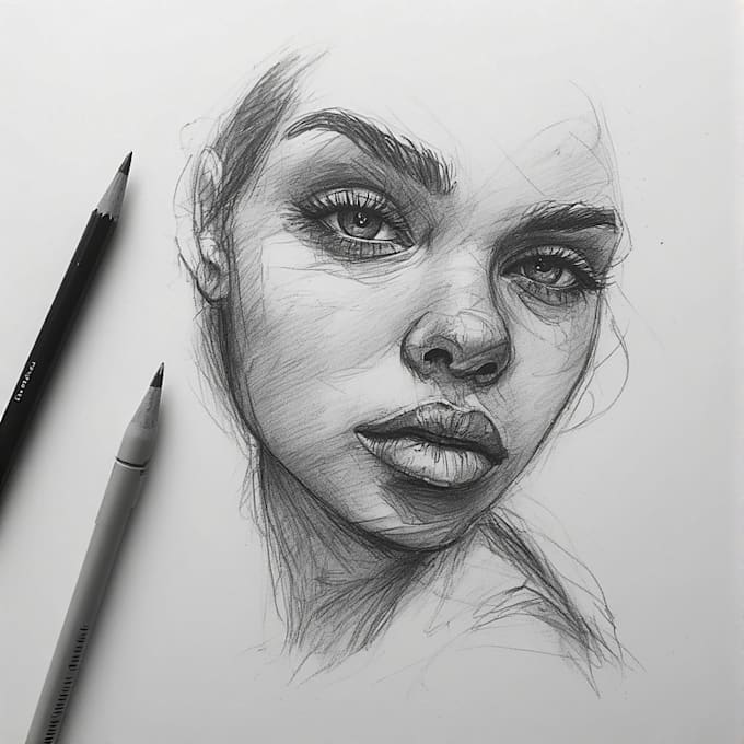 make an expressive charcoal portrait for you