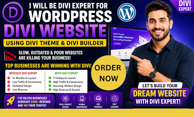 be divi expert for wordpress build divi website using divi theme divi builder
