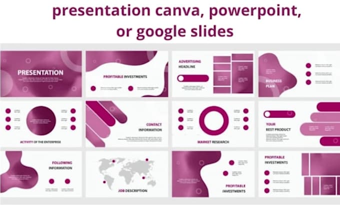 redesign business presentation, ppt, canva, google slides and pitch deck slides