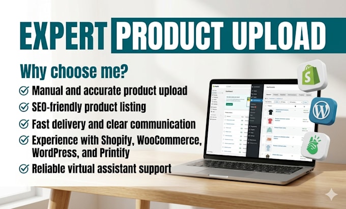 do shopify product listing printify woocommerce upload and wordpress data entry