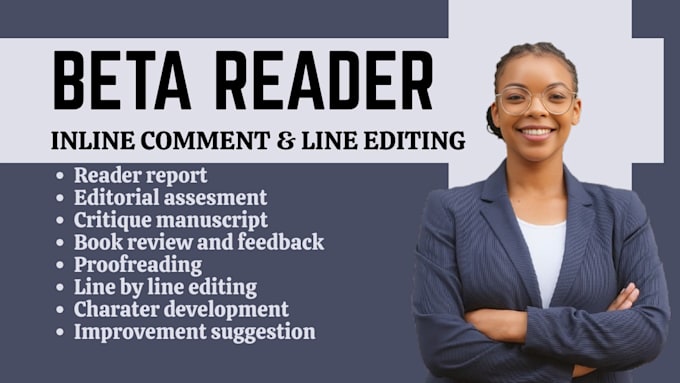 beta read, critique, and provide feedback on your writing