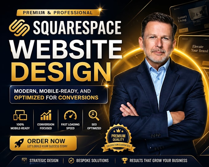 do squarespace website, modern business site,SEO optimized and mobile responsive