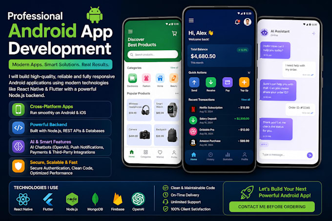 a professional android and ios app