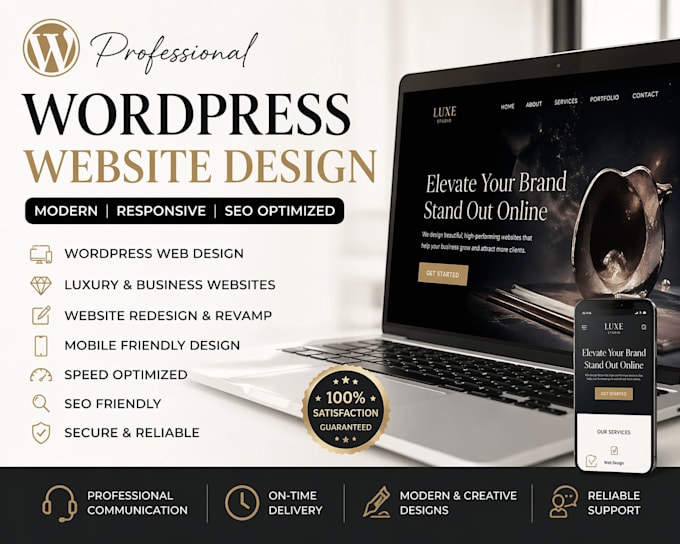 wordpress website website design website development luxury business website