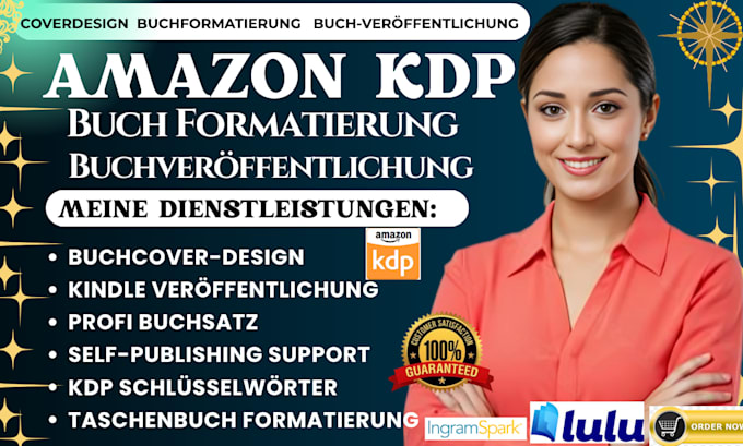 erstelle professionellen buchsatz, formatierung und publishing für amazon KDP