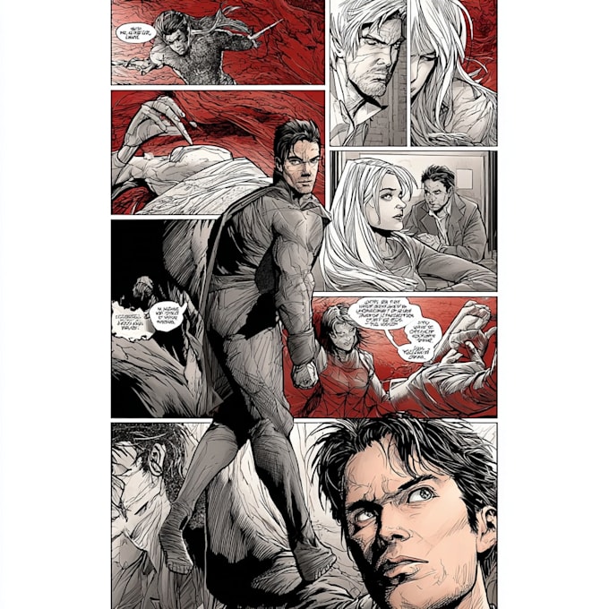 comic book strip, comic page, comic art, graphic novel