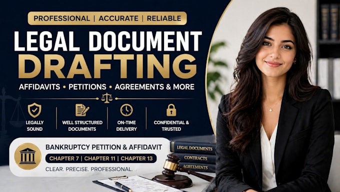 prepare bankruptcy petition, affidavit chapter 7 11 13