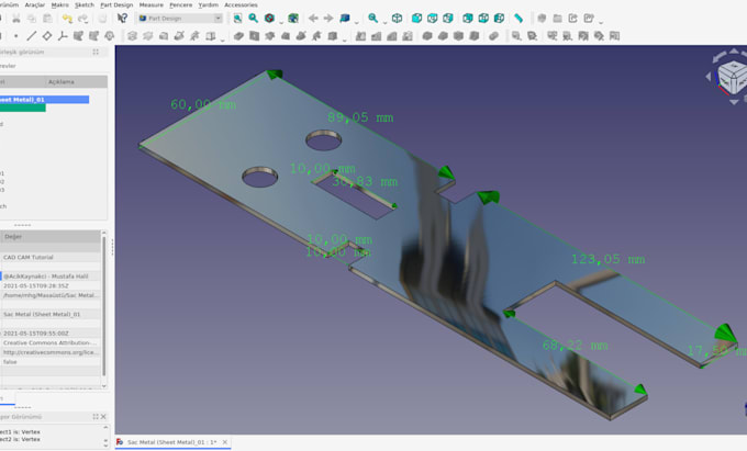 create cnc laser cutting flat pattern dxf sheet metal design for fabrication