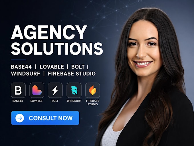 agency services for base44 lovable bolt windsurf firebase studio