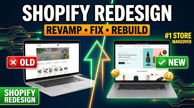 do shopify store redesign and revamp shopify website