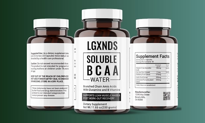 design supplement and hemp packaging box and label design