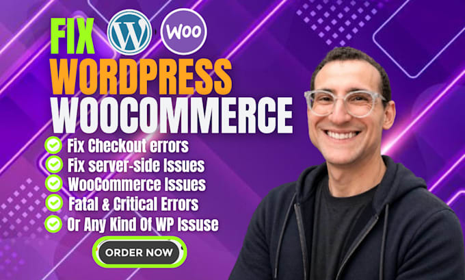 expertly fix woocommerce issues, bugs, checkout errors and wordpress problems