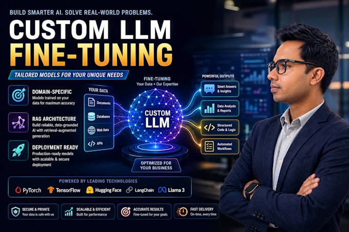 build custom llm solutions, rag pipelines, and ai agents