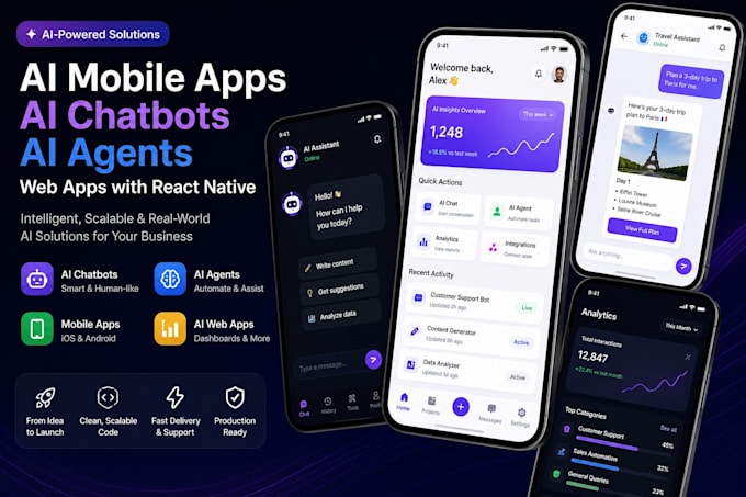 develop ai mobile app or ai chatbot for ios and android with openai integration