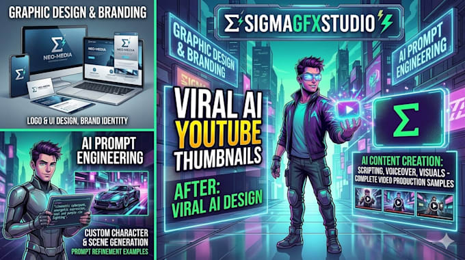 design viral ai youtube thumbnails