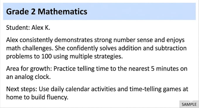 write professional report card comments for teachers