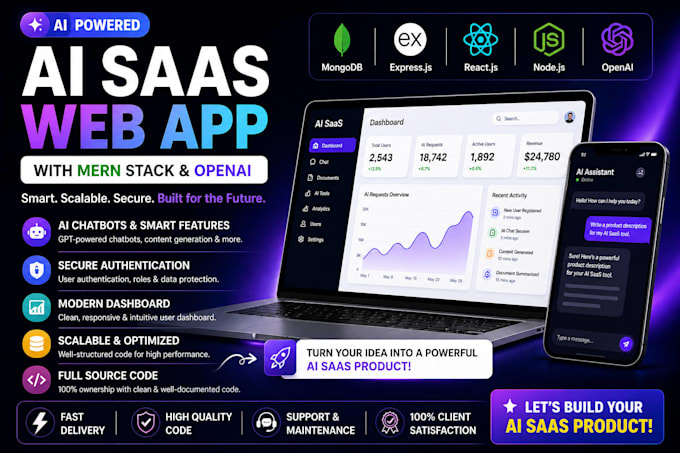 build an ai powered saas web app using openai and the mern stack