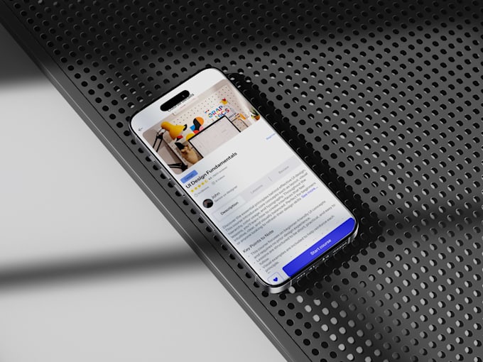 design a clean mobile app UI for ios or android in figma