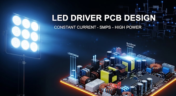 design constant current led driver pcb for high power led lighting smps