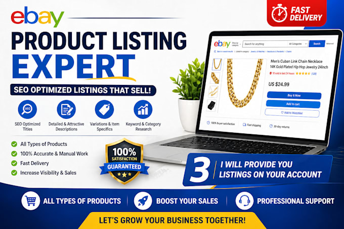 ebay product listing and optimize SEO titles, descriptions