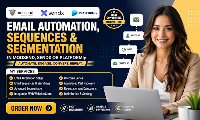 setup email automation moosend sendx platformly email sequences segmentation