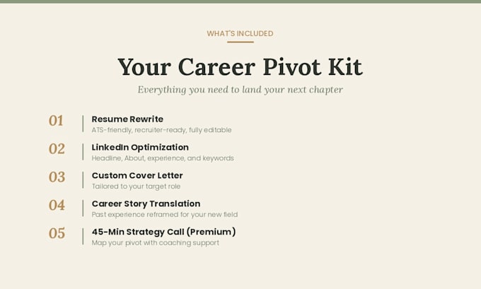 write your resume and optimize your linkedin for a career change