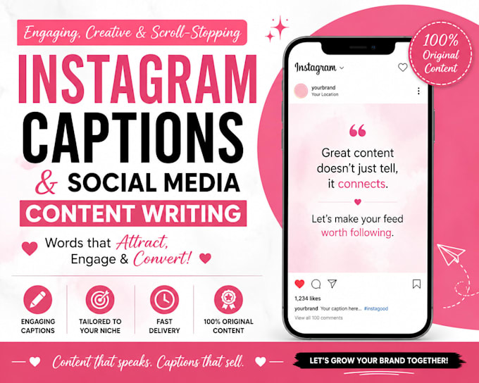write catchy instagram reels captions and content
