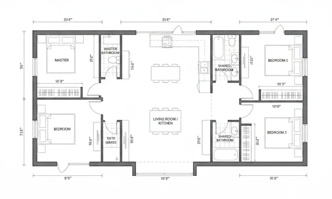 draw architectural design  2d floor plan autocad sketchup