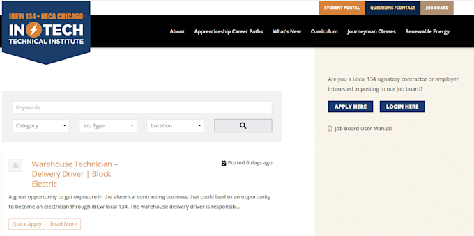 create a job board website or recruitment website
