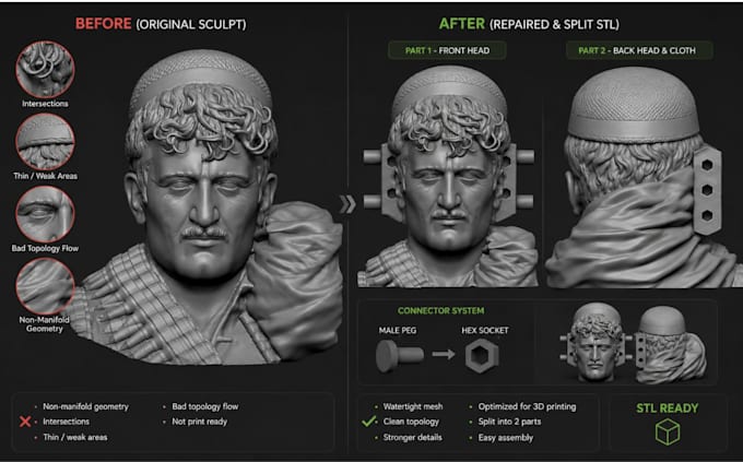 repair stl obj files fix mesh errors and make models ready