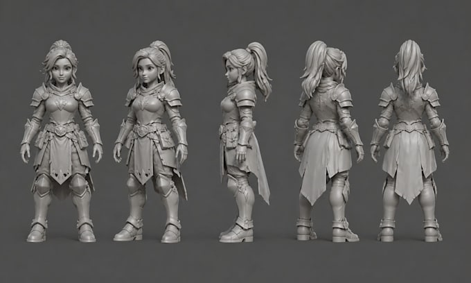 do 3d character modeling and sculpting for games and animation