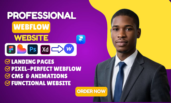 redesign, develop webflow website, convert figma to webflow setup cms collection