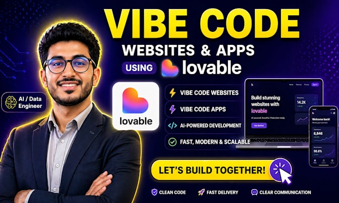 vibe code websites and apps using lovable