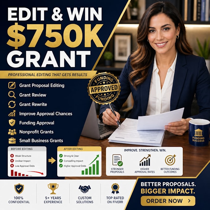 edit grant proposal, review rewrite and improve approval chances