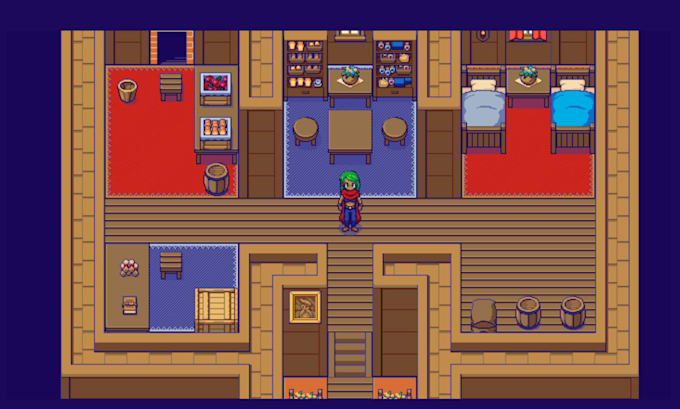A pixel top down rpg tileset with autotile system, tiled and rpg maker ...