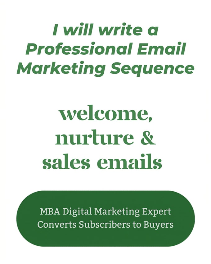 write a professional email marketing sequence that converts subscribers to buyer