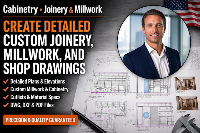 create detailed custom joinery, millwork, and shop drawings