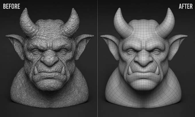 do clean retopology for your 3d models