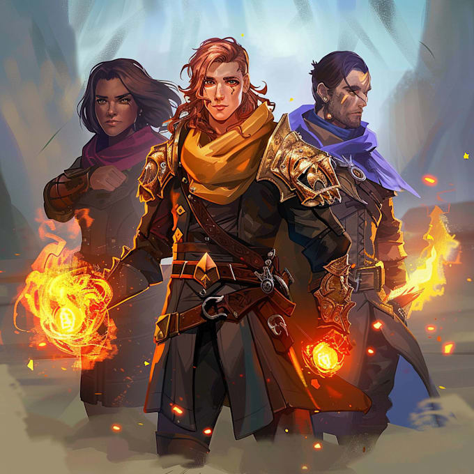 Draw dnd character art, fantasy art, illustration for concept art by ...