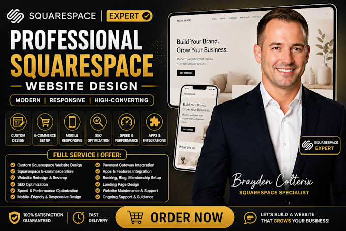 design a professional squarespace website, squarespace expert website design