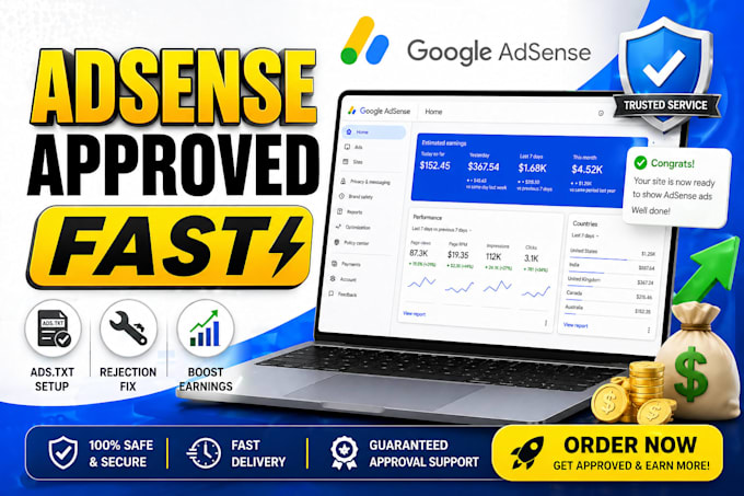 fix google adsense rejection, get approval and optimize monetization