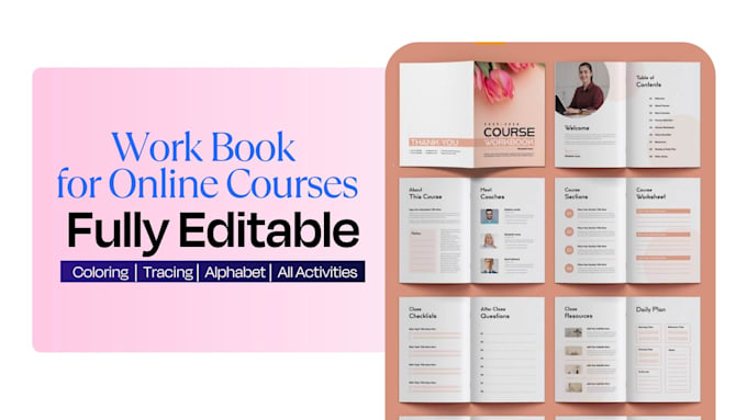 pdf handouts, forms and workbook in canva