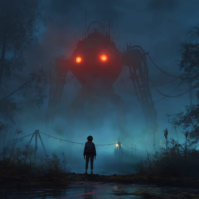 do sci fi horror and fantasy scene concept art illustrations
